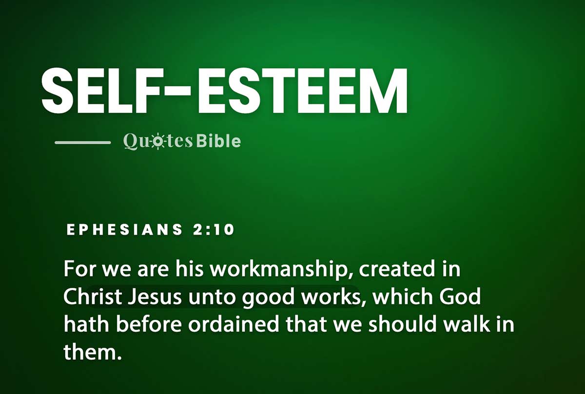 self-esteem bible verses quote