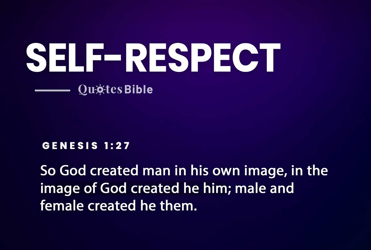 self-respect bible verses quote