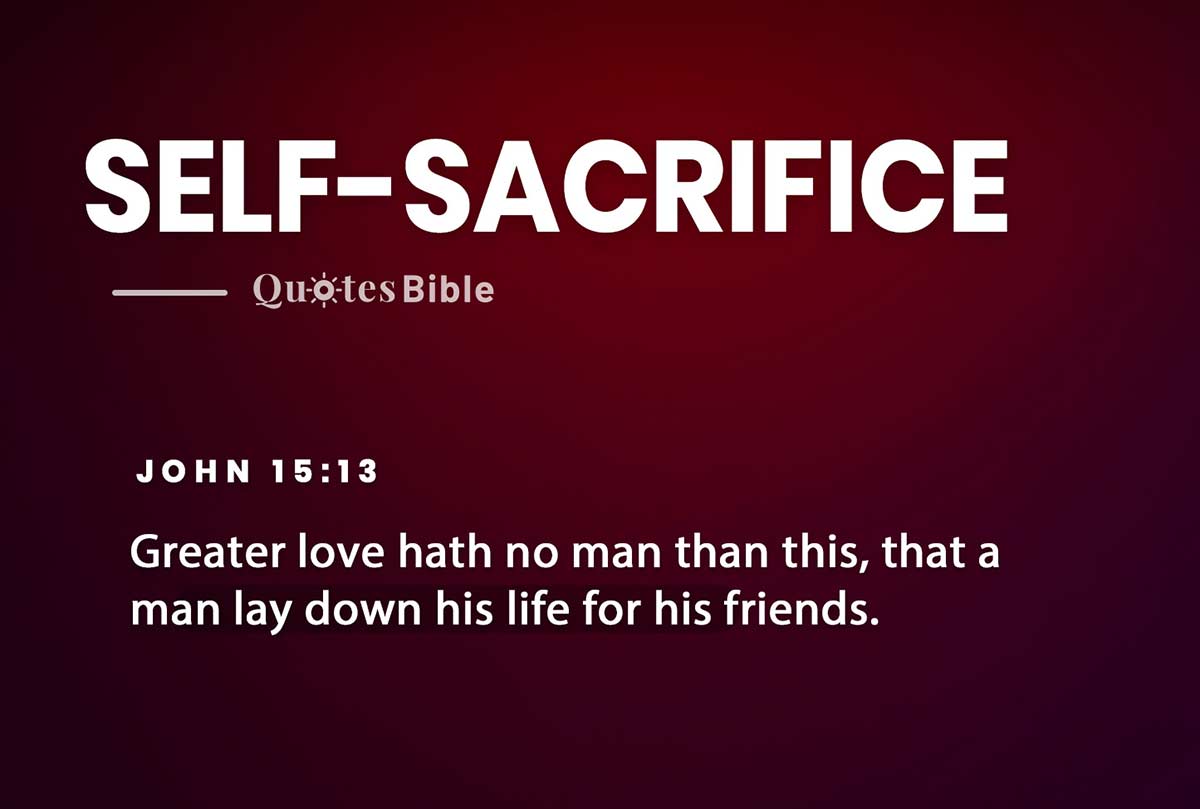 self-sacrifice bible verses quote