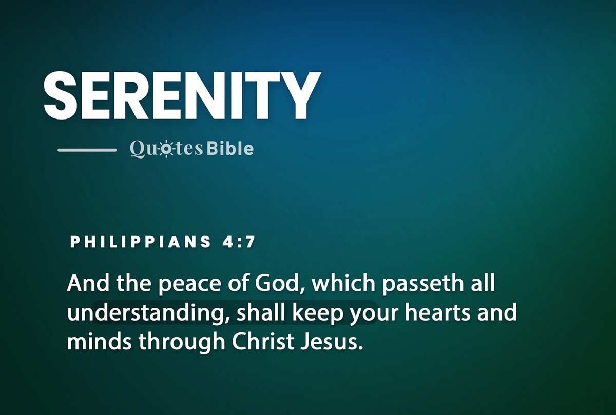 serenity bible verses quote