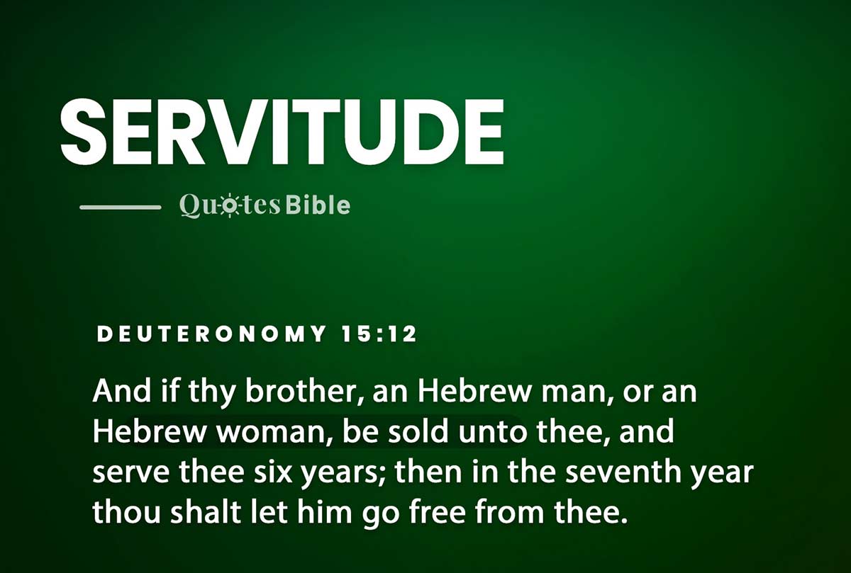 servitude bible verses quote