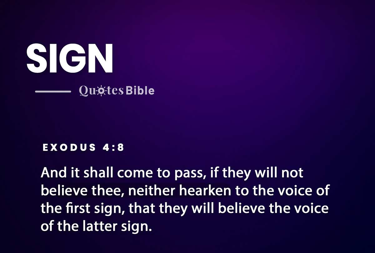 sign bible verses quote