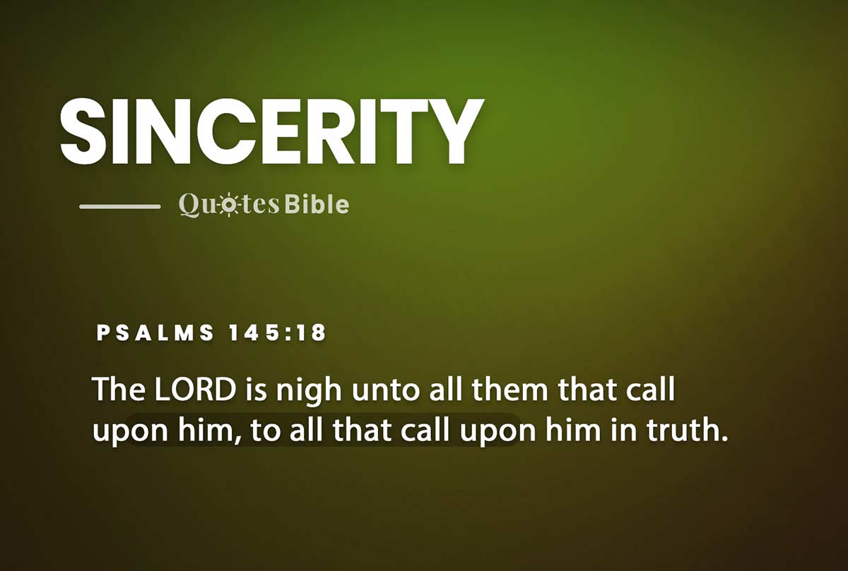 sincerity bible verses quote