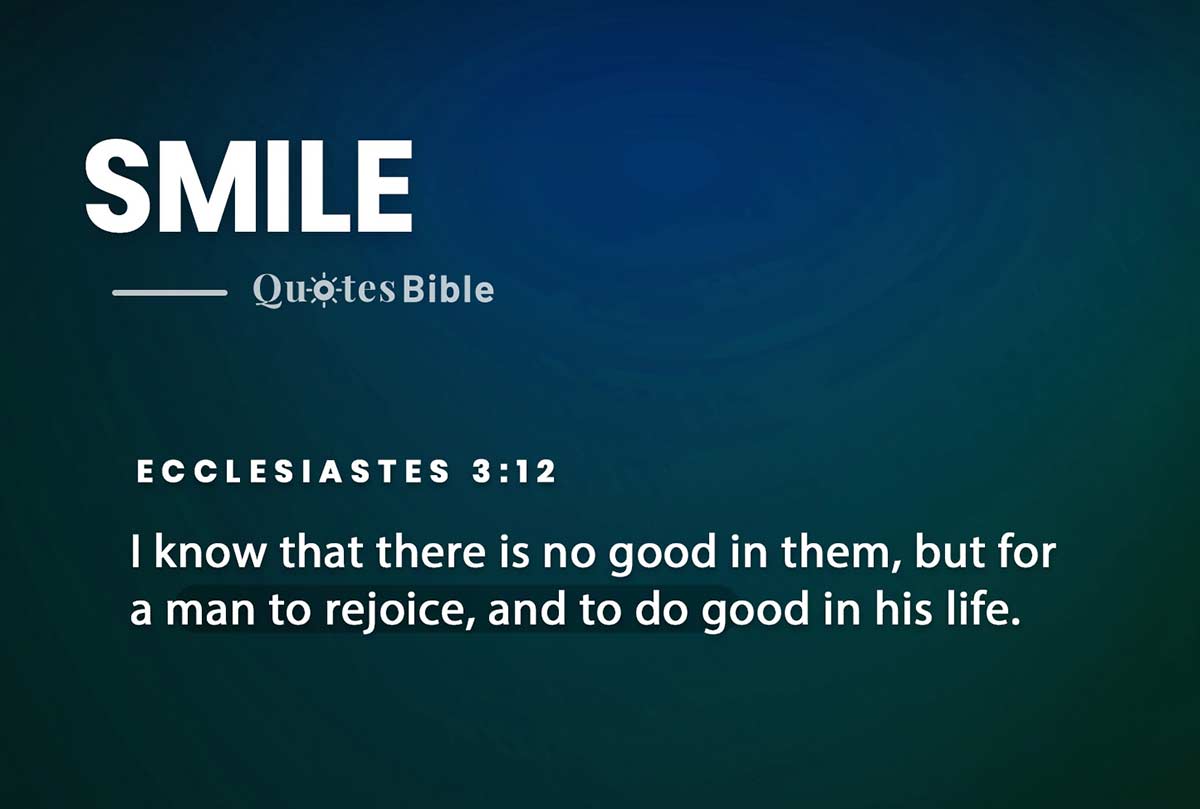 smile bible verses quote