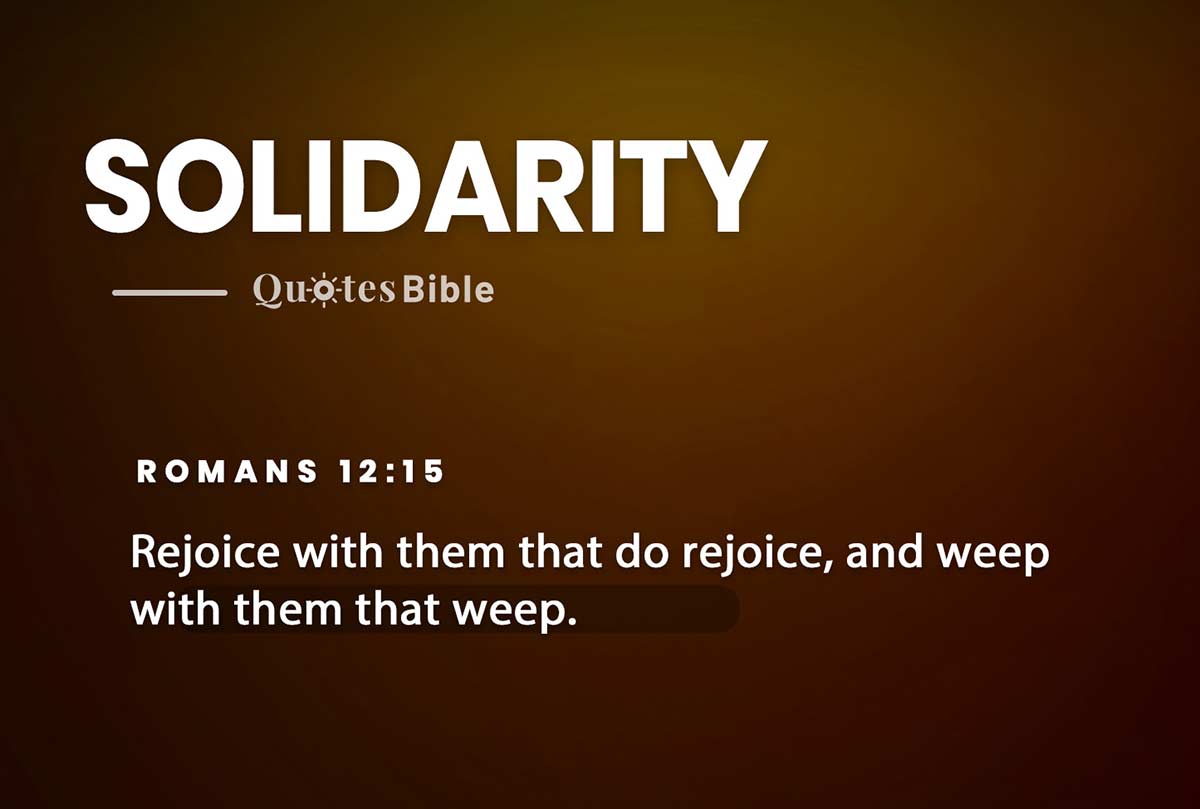 solidarity bible verses quote