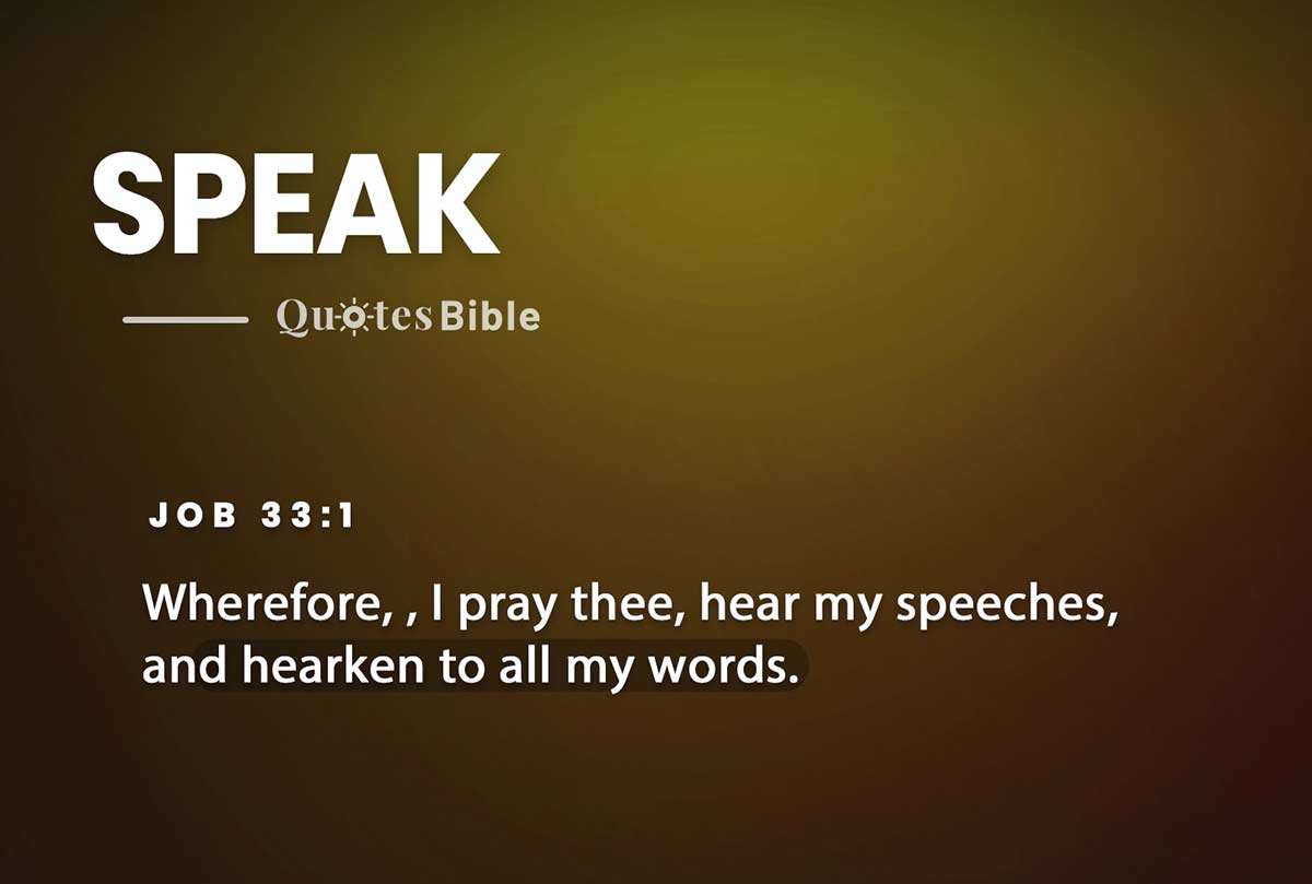 speak bible verses quote