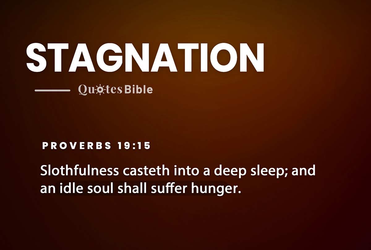 stagnation bible verses quote