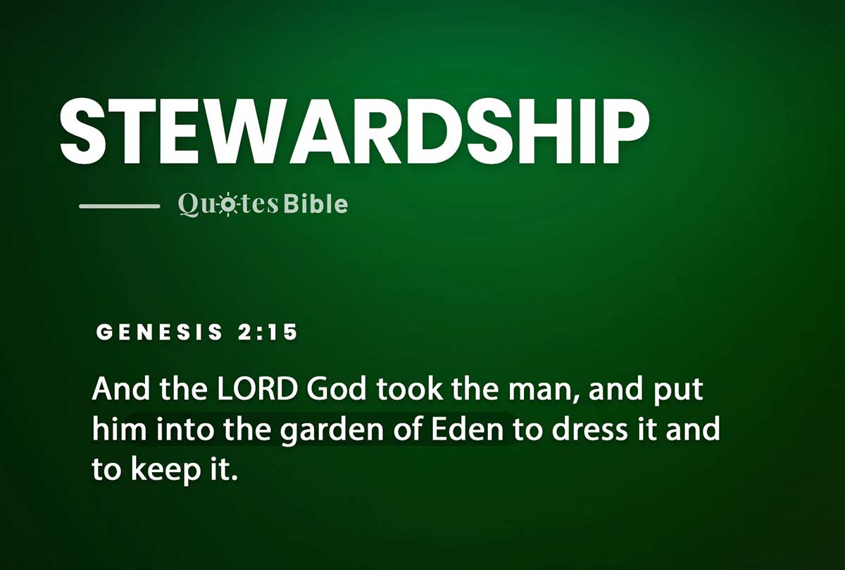 stewardship bible verses quote