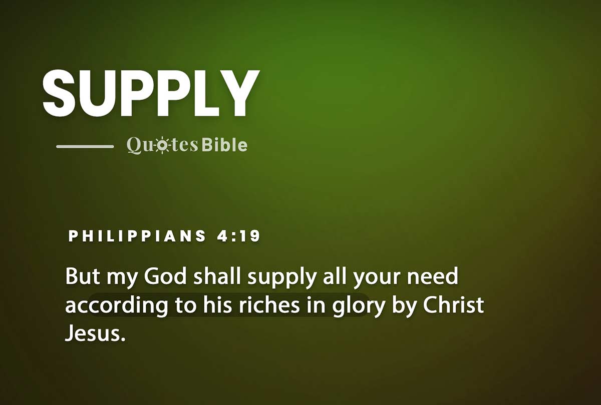 supply bible verses quote