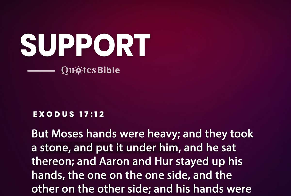 support bible verses quote