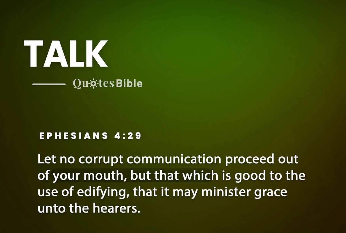 talk bible verses quote