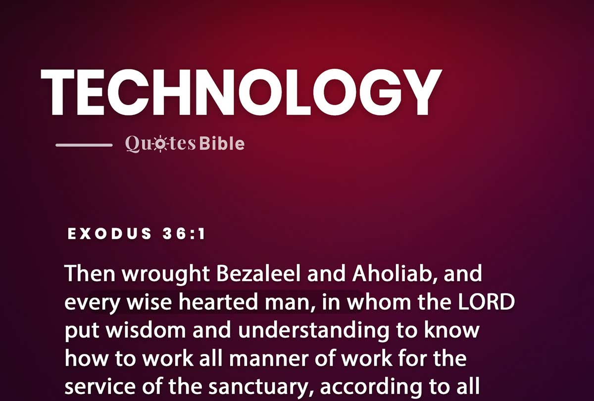 technology bible verses quote