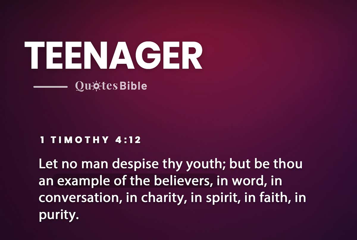 teenager bible verses quote