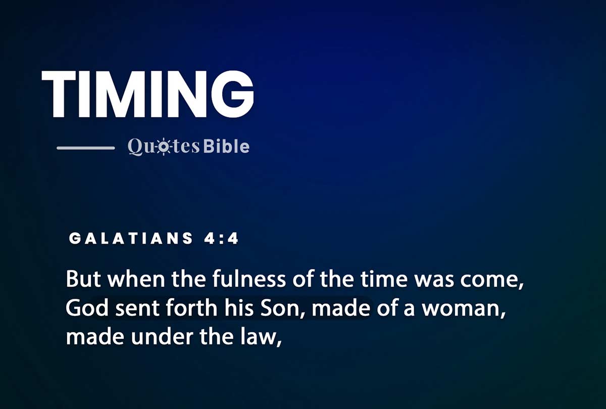 timing bible verses quote