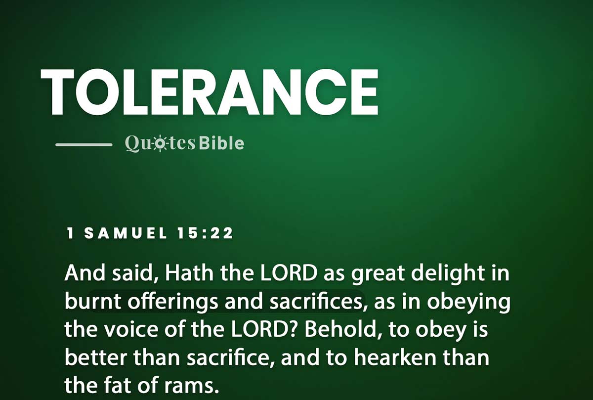 tolerance bible verses quote