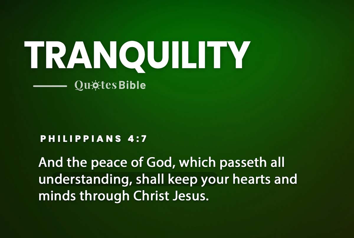 tranquility bible verses quote