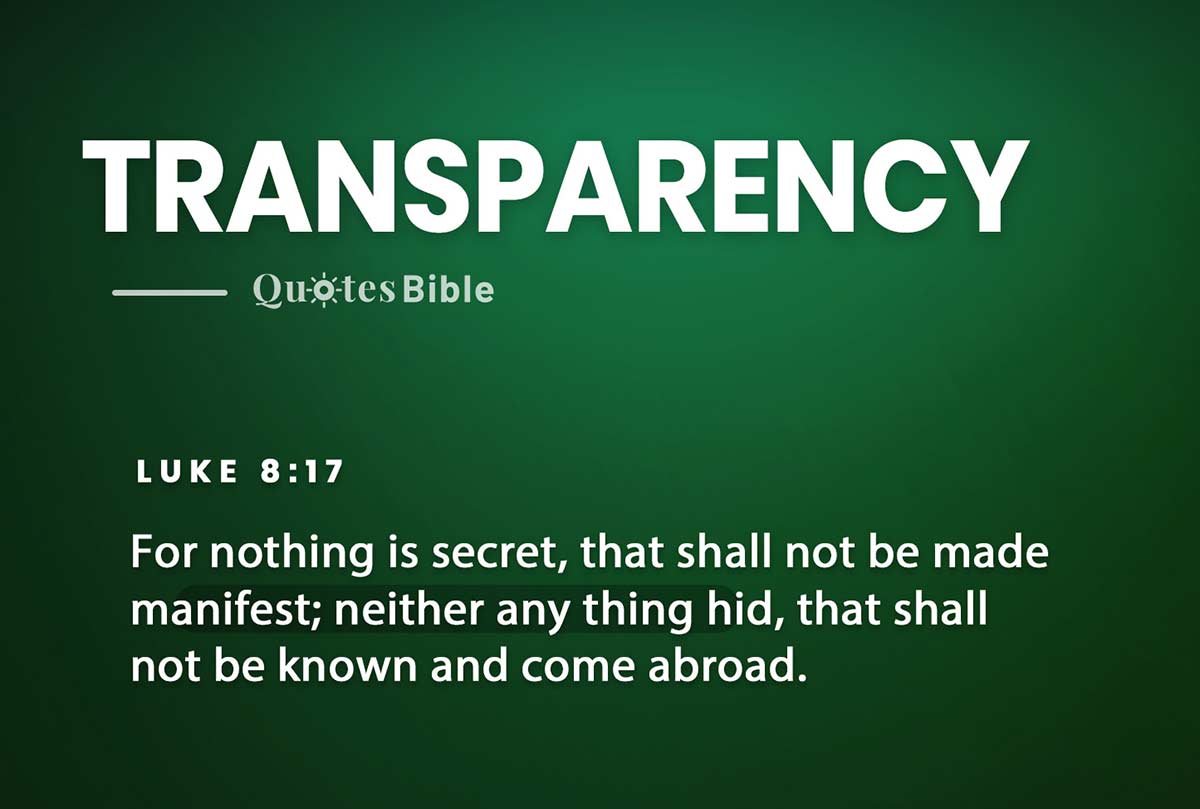 transparency bible verses quote