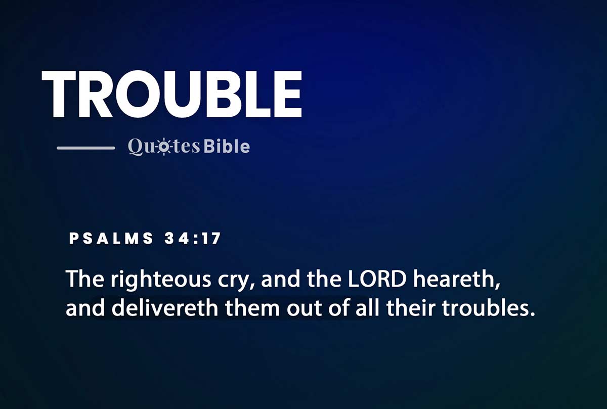 trouble bible verses quote