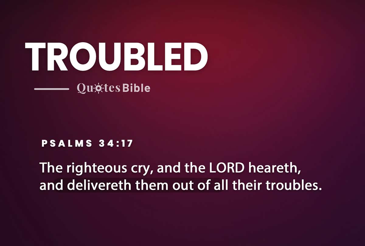 troubled bible verses quote