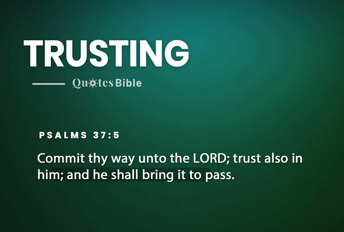 trusting bible verses quote