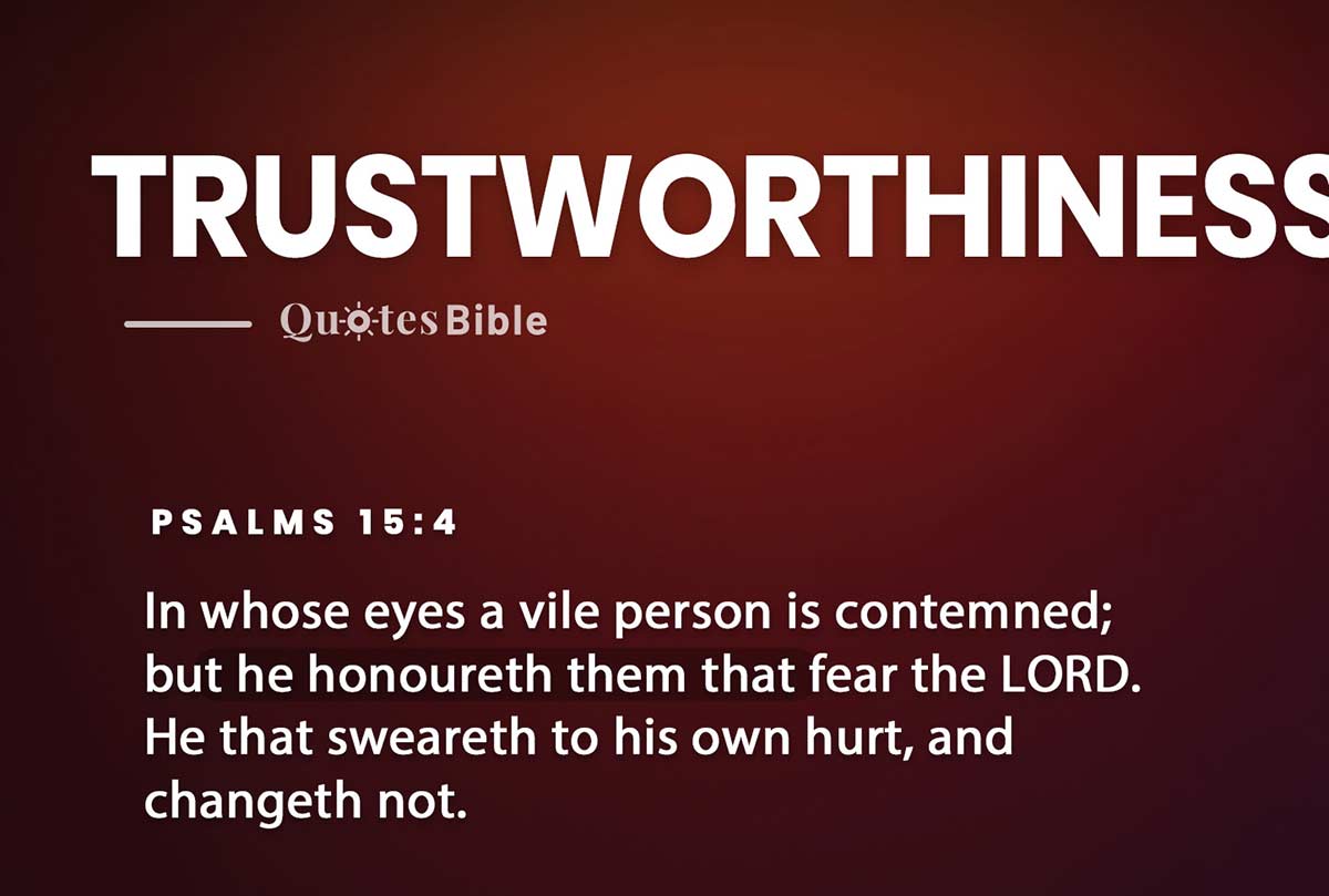 trustworthiness bible verses quote