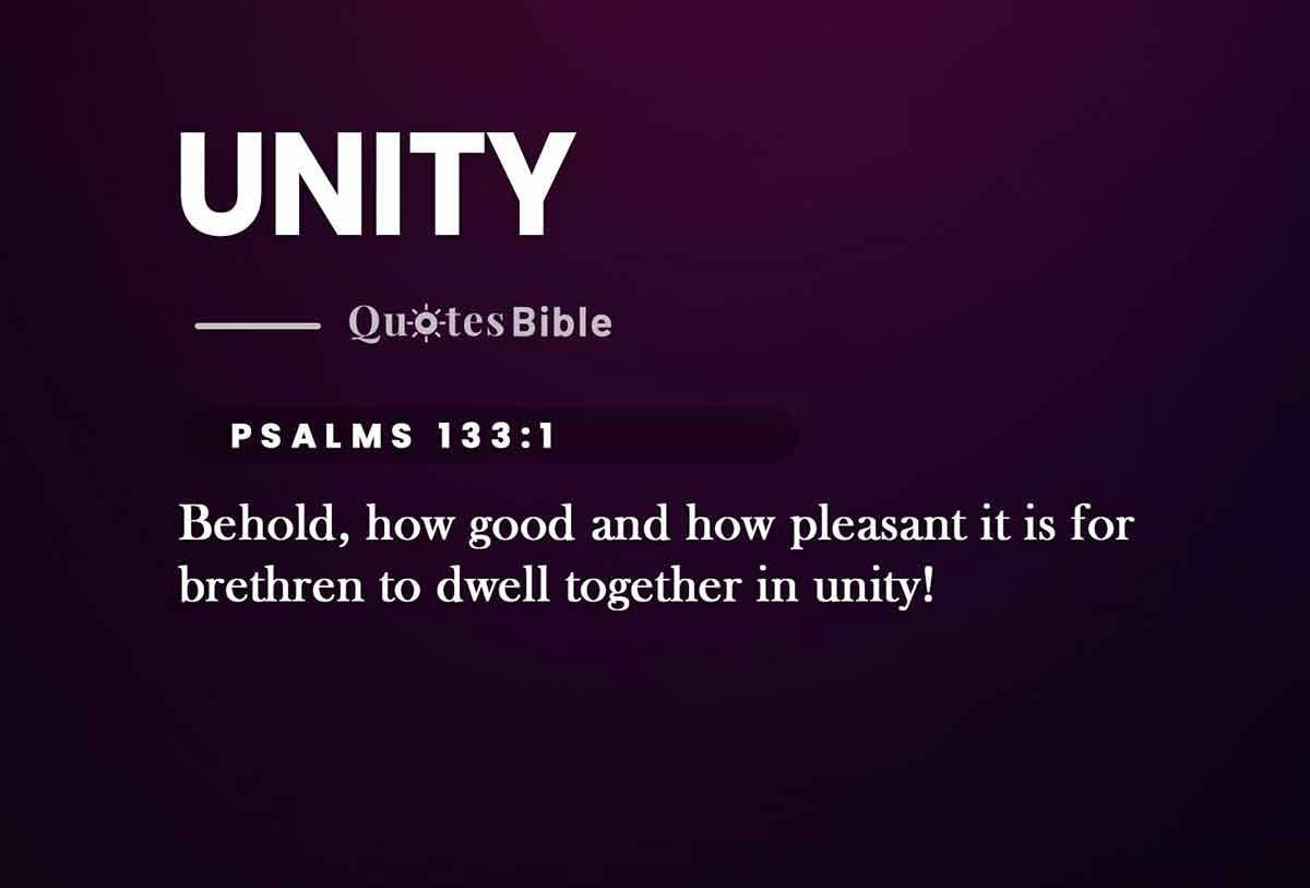 Unity Verses From The Bible — United In Spirit: Harnessing The Power Of ...