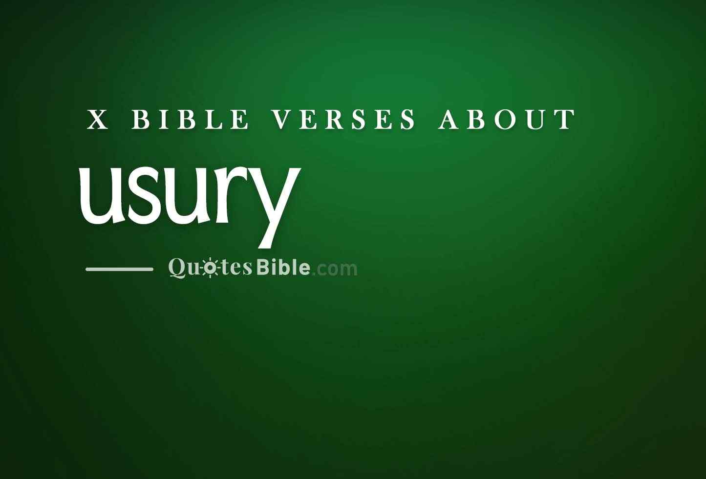 usury bible verses quote