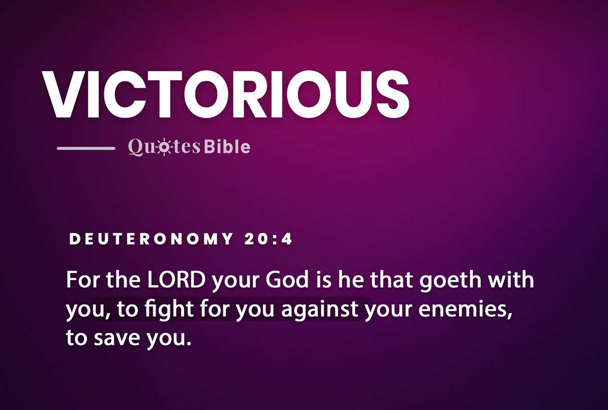 victorious bible verses quote