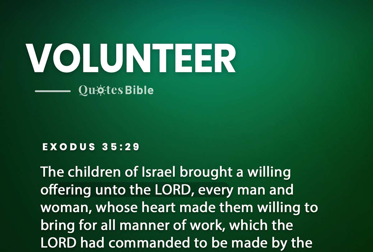 volunteer bible verses quote