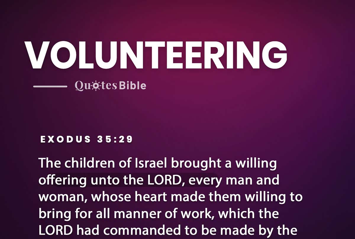 volunteering bible verses quote