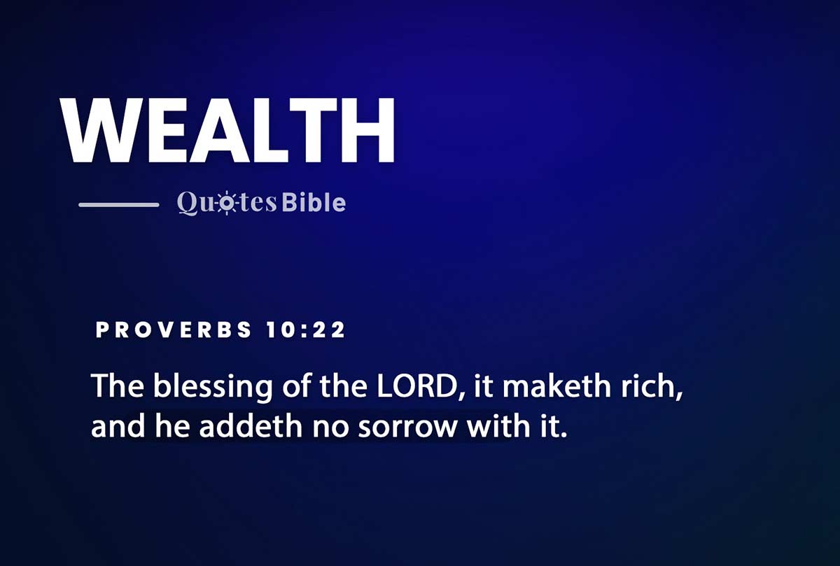 wealth bible verses quote