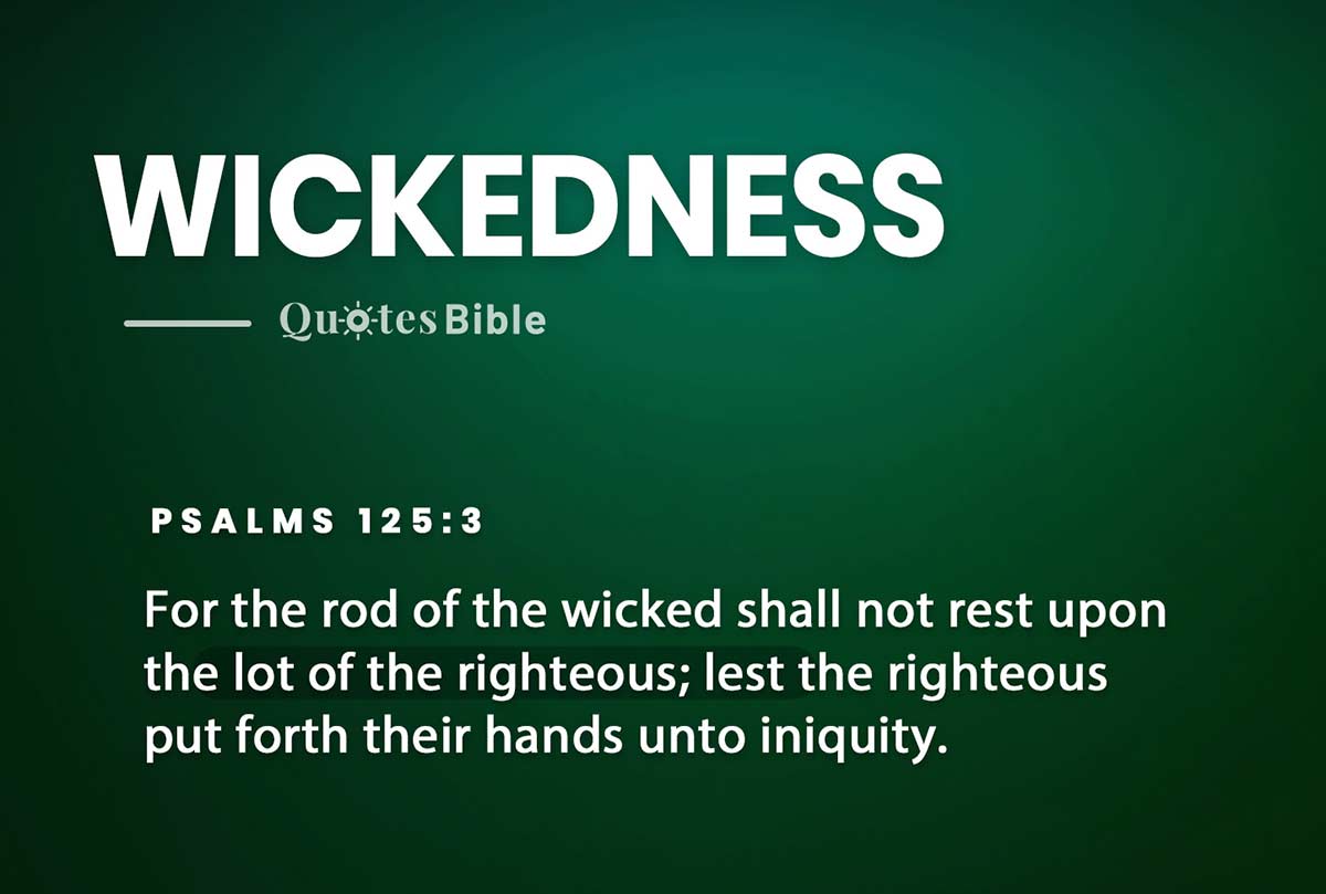 wickedness bible verses quote