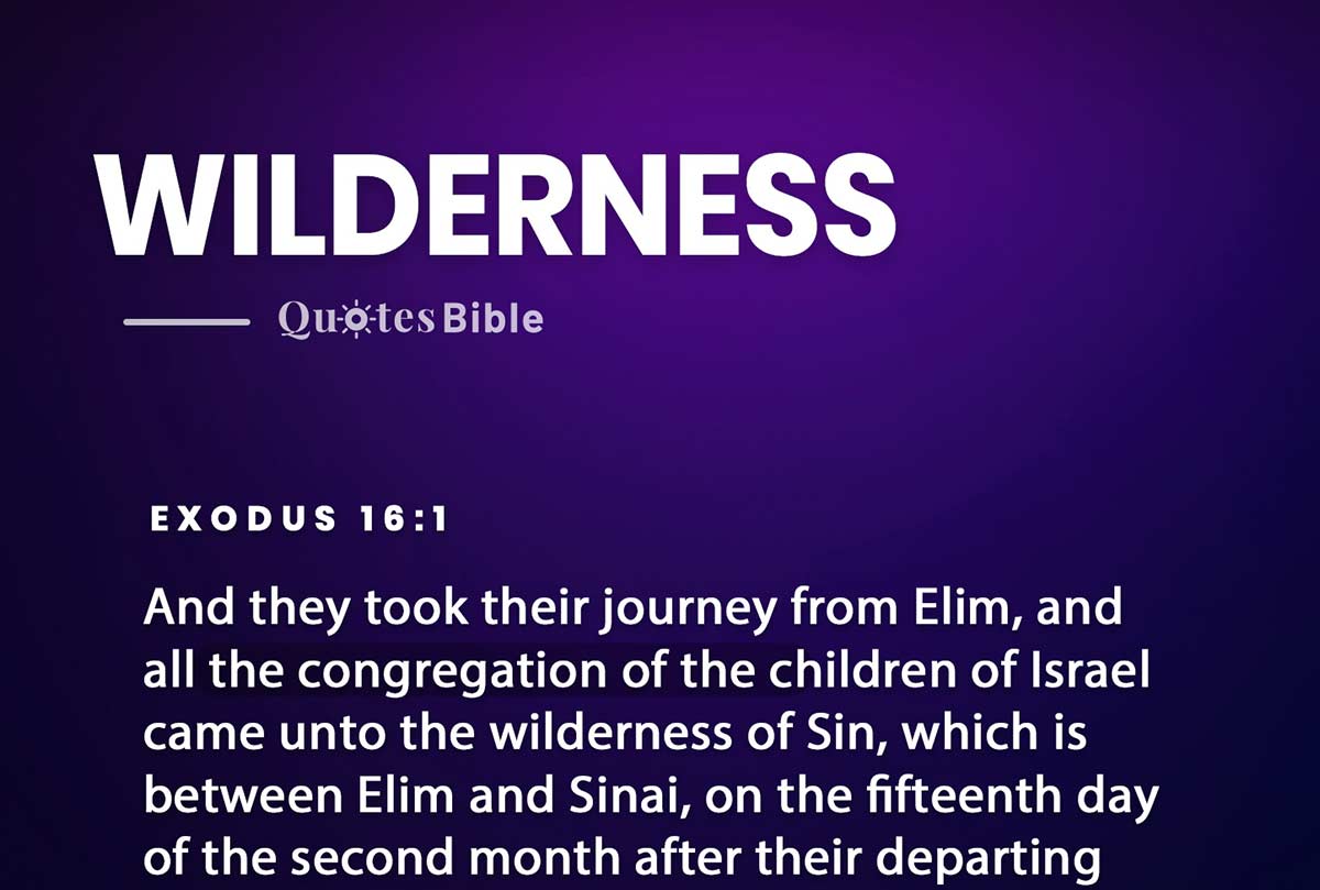 wilderness bible verses quote