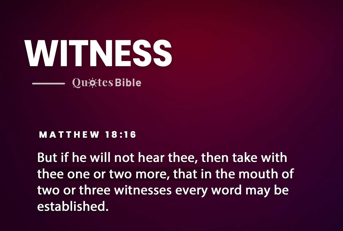 witness bible verses quote