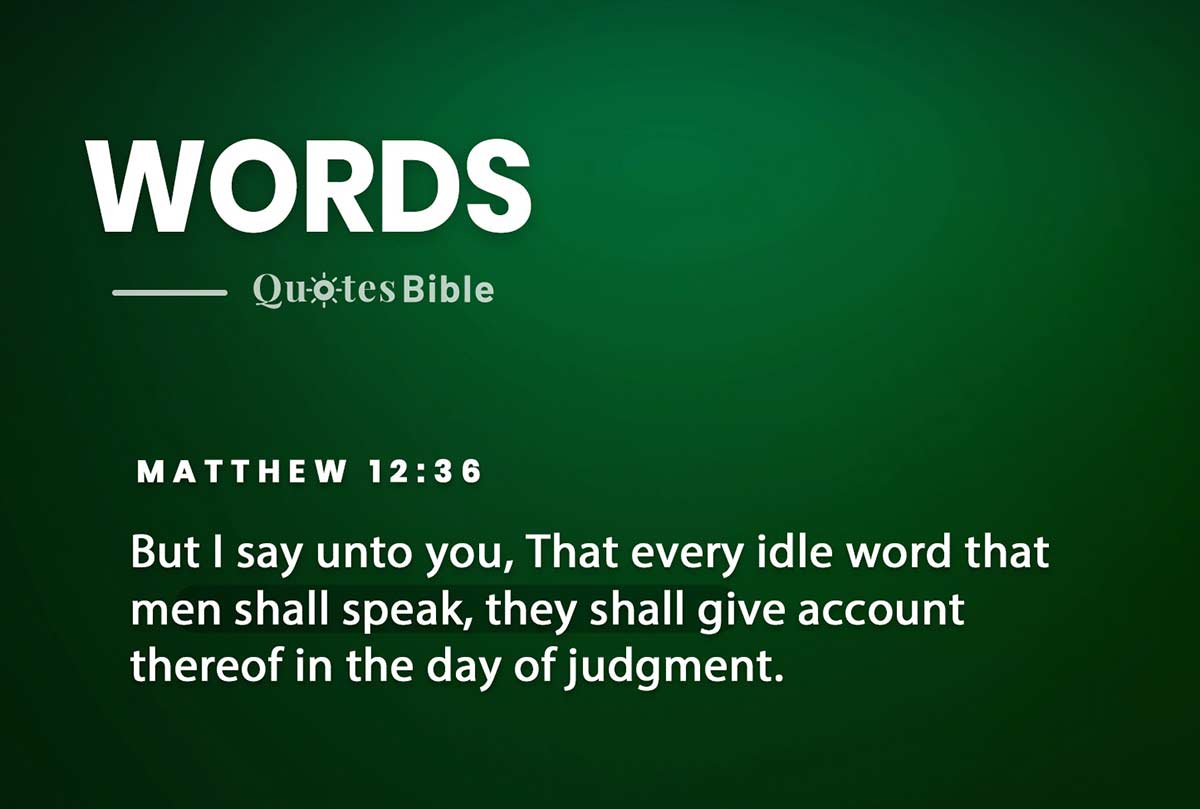 words bible verses quote