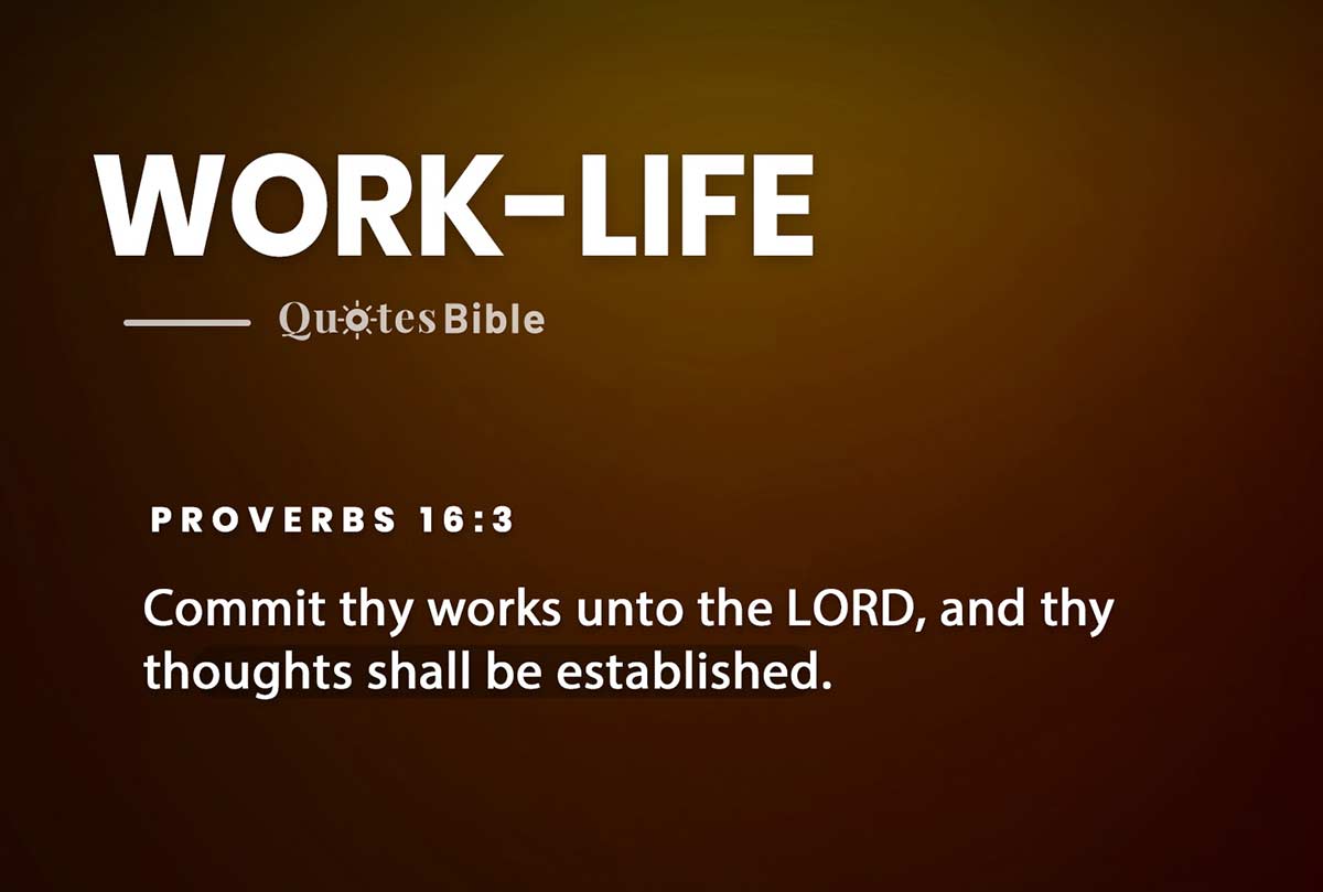 work life balance bible verses quote