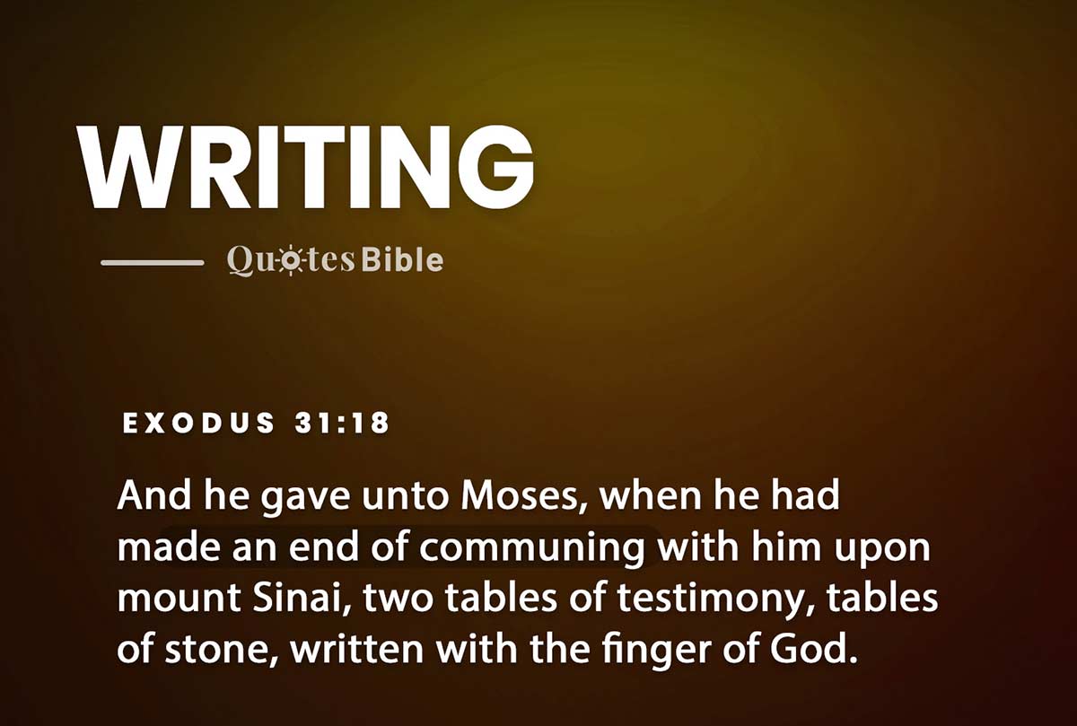 writing bible verses quote