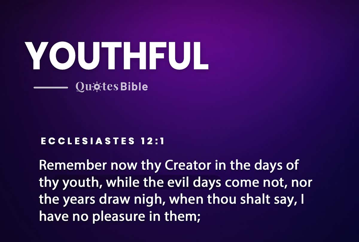 youthful bible verses quote