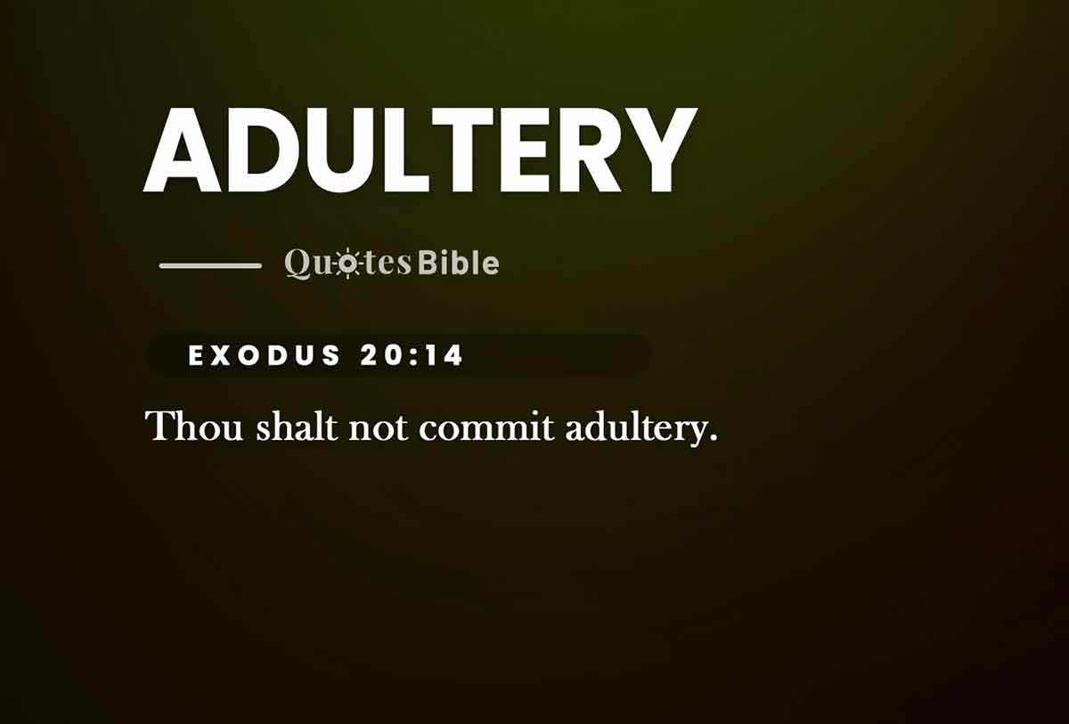 adultery bible verses quote