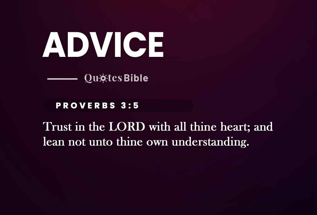 advice bible verses quote