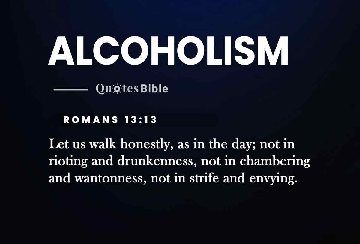 alcoholism bible verses quote