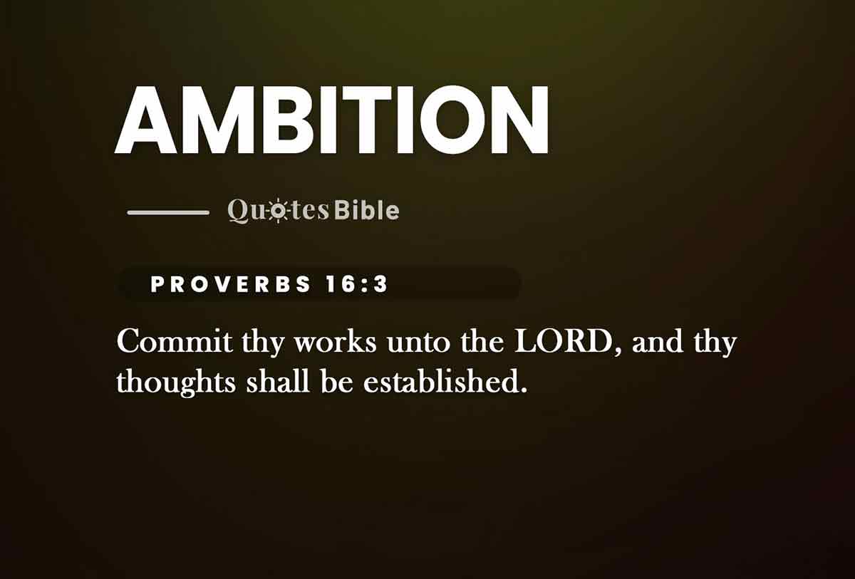 ambition bible verses quote