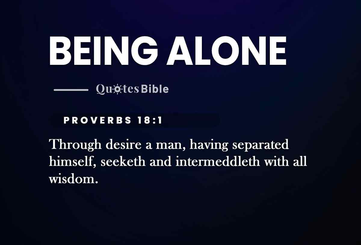 being alone bible verses photo