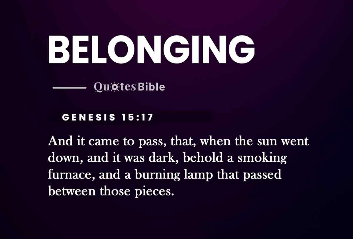 belonging bible verses quote