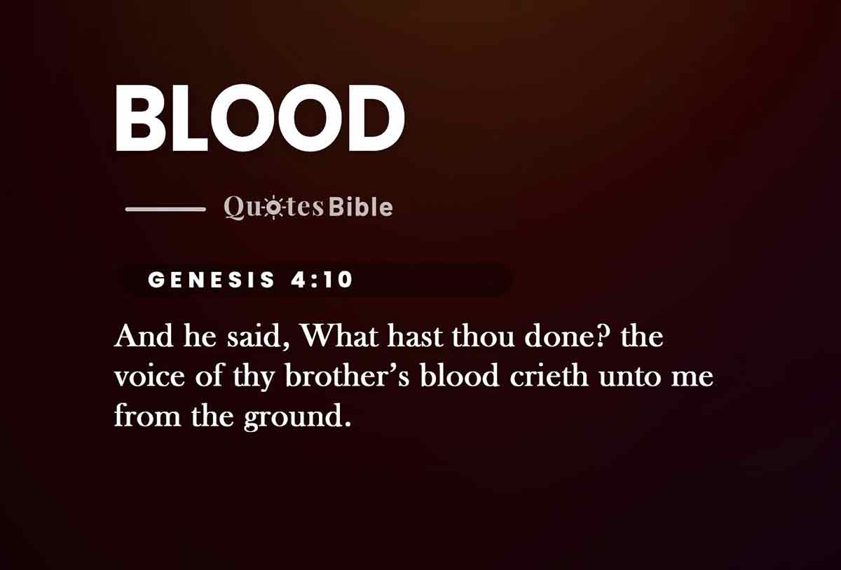 blood bible verses quote