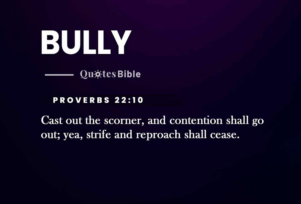 bully bible verses quote