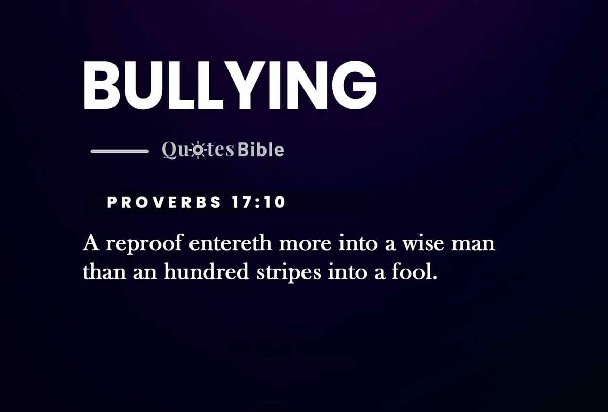 bullying bible verses quote