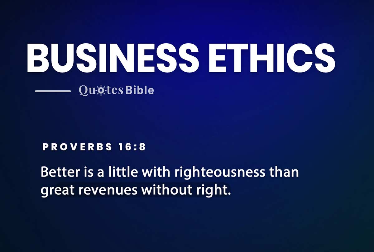 business ethics bible verses quote