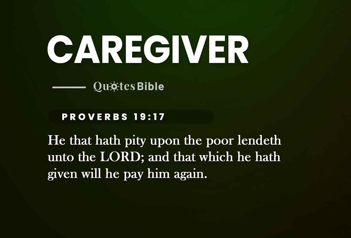 caregiver bible verses quote