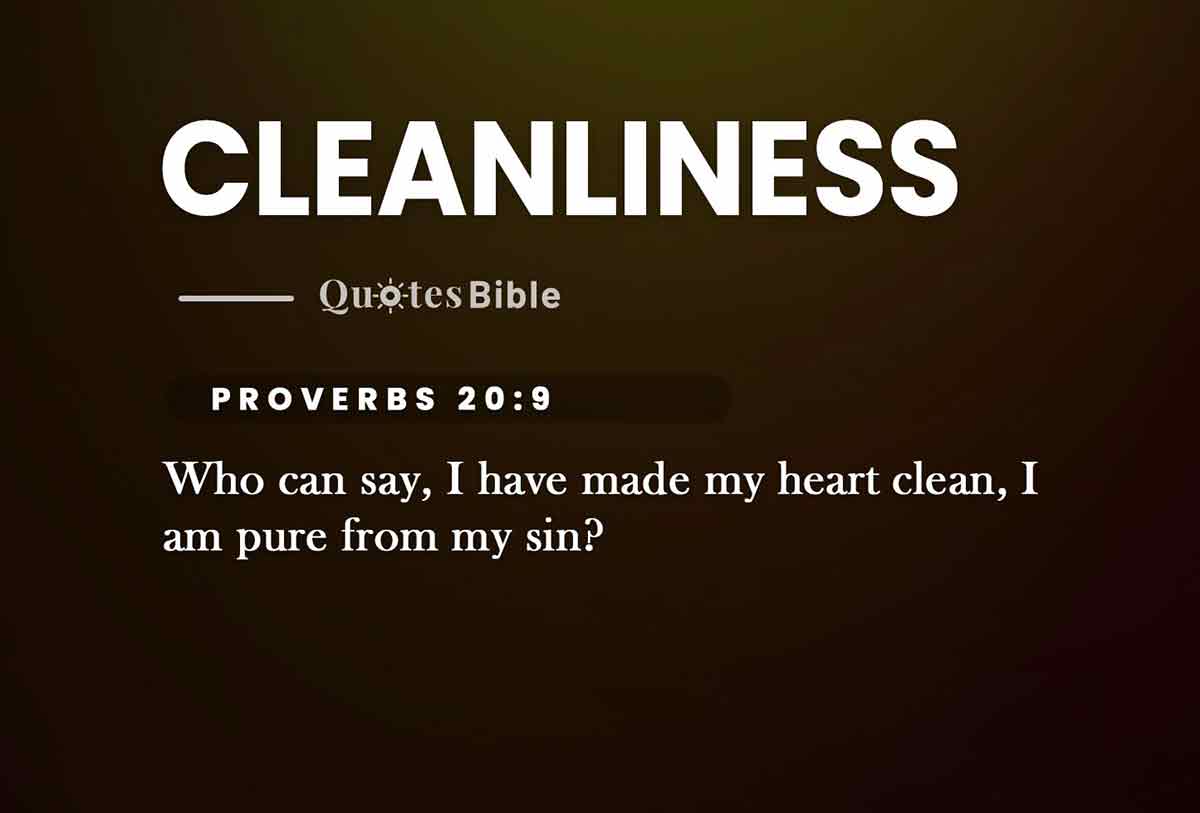 cleanliness bible verses quote